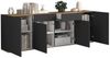OTTO home Sideboard GARDA, Kommode, Schrank, untere Türen mit Push-to-Open, Made in Italy (1 St), 4 Türen, 2 Schubladen, grifflos Breite 200 cm, anthrazit/eiche matt Bild 4