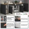 OTTO home Sideboard GARDA, Kommode, Schrank, untere Türen mit Push-to-Open, Made in Italy (1 St), 4 Türen, 2 Schubladen, grifflos Breite 200 cm, anthrazit/eiche matt Bild 3