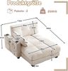 LVHOM Polsterliege/Loungesofa/Polsterbett/Daybett/Palmen Sessel, Streifen, USB/Typ C-Ladeanschlüssen, Seitentaschen, Getränkehalter, Nachhaltig & Platzsparend, 1-St. Bild 2