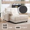 LVHOM Polsterliege/Loungesofa/Polsterbett/Daybett/Palmen Sessel, Streifen, USB/Typ C-Ladeanschlüssen, Seitentaschen, Getränkehalter, Nachhaltig & Platzsparend, 1-St. Bild 3