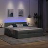 vidaXL Ottomane Bett mit Matratze & LEDs Dunkelgrau 180x200 cm Stoff 3312493 Bild 3