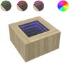 vidaXL LED-Couchtisch Sonoma-Eiche 60x60x40 cm Holzwerkstoff 847569 Bild 2