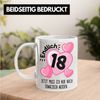 Trendation Tasse Trendation - 18. Geburtstag Tasse Geschenk Mädchen Geschenkidee Lustig Spruch 18 Geschenke Geschenkideen zum 18 Bday 18er Bild 3