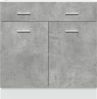 vidaXL Schubunterschrank Lyon Betongrau 80x46x81,5 cm Holzwerkstoff 856091 Bild 4