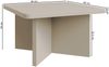 Selsey 'Qubeo' Couchtisch 60 cm, quadratisch mit Kreuzgestell, Kaschmirgrau Bild 3