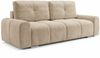 Schlafsofa Fluffy mit Schlaffunktion und Bettkasten - Bonellfederkern, Chenille-Bezug, große Liegefläche 195x145 cm, modernes Polstersofa & Bettsofa, weich & voluminös Sofa (Beige (Vibe 06)) Bild 2