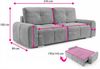 Schlafsofa Fluffy mit Schlaffunktion und Bettkasten - Bonellfederkern, Chenille-Bezug, große Liegefläche 195x145 cm, modernes Polstersofa & Bettsofa, weich & voluminös Sofa (Beige (Vibe 06)) Bild 5