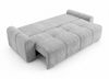 Schlafsofa Fluffy mit Schlaffunktion und Bettkasten - Bonellfederkern, Chenille-Bezug, große Liegefläche 195x145 cm, modernes Polstersofa & Bettsofa, weich & voluminös Sofa (Beige (Vibe 06)) Bild 3