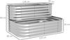 Flieks 2-stufig Blumenkasten aus Metall, 120 x 90 x 60 cm, Silber Bild 3