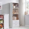 Babyzimmer-Set Zubehör: Standregal mit Schubladen B46/H135/T40 cm Landhaus Weiß Bild 2