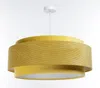BPS Koncept DUM-045 Hängeleuchte DOBLO Velourss strukturiert und Samtstoff auf PVC-Basis gelb, weiß 1xE27 60W H:107 Ø60cm dimmbar Bild 5