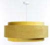 BPS Koncept DUM-045 Hängeleuchte DOBLO Velourss strukturiert und Samtstoff auf PVC-Basis gelb, weiß 1xE27 60W H:107 Ø60cm dimmbar Bild 3