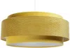 BPS Koncept DUM-045 Hängeleuchte DOBLO Velourss strukturiert und Samtstoff auf PVC-Basis gelb, weiß 1xE27 60W H:107 Ø60cm dimmbar Bild 2