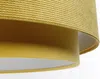 BPS Koncept DUM-045 Hängeleuchte DOBLO Velourss strukturiert und Samtstoff auf PVC-Basis gelb, weiß 1xE27 60W H:107 Ø60cm dimmbar Bild 4