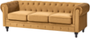 3-Sitzer Sofa Samtstoff senfgelb CHESTERFIELD Bild 4