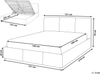 Bett mit Stauraum Stoff BOUSSE 140x200 cm Cremeweiß Bild 2