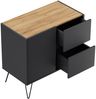 Sideboard Yako 80cm 2 SoftClose 1 Tür Grafit/Eiche Top : Grafit / Oak Gold Bild 4