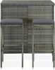 vidaXL 3-tlg. Bar Set Poly Rattan Grau [313472] Bild 2