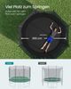 SONGMICS Trampolin 366 cm, Gartentrampolin für Kinder mit Sicherheitsnetz, Randabdeckung, Leiter, schwarz Bild 3