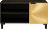 vidaXL TV-Schränk Schwarz und Gold 80 x 33 x 46 cm Holzwerkstoff 4017843 Bild 5