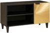 vidaXL TV-Schränk Schwarz und Gold 80 x 33 x 46 cm Holzwerkstoff 4017843 Bild 2