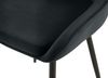 Esszimmerstuhl PUNAR - Samt Schwarz 50x53x86 cm Schwarz | Essstühle Esszimmerstühle Küchenstühle Wohnzimmerstühle Bild 5