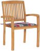 vidaXL Stapelbare Gartenstühle mit Kissen 6 Stk. Massivholz Teak 3073238 Bild 3