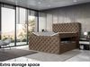 MEBLINI Boxspringbett DUKE 200x200 cm mit Bettkasten - H3/Braun Samt Polsterbett - Doppelbett mit Topper & Taschenfederkern-Matratze Bild 5
