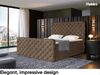 MEBLINI Boxspringbett DUKE 200x200 cm mit Bettkasten - H3/Braun Samt Polsterbett - Doppelbett mit Topper & Taschenfederkern-Matratze Bild 3