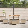 vidaXL Garten Essgruppe Beige Poly-Rattan 42007924 Bild 4