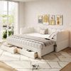 Flieks Daybett, Polsterbett Tagesbett 90/180x190cm mit Ausziehbett, 2 Schubladen, USB Bild 5