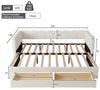 Flieks Daybett, Polsterbett Tagesbett 90/180x190cm mit Ausziehbett, 2 Schubladen, USB Bild 4