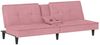 vidaXL Schlafsofa mit Getränkehaltern Rosa Samt 351923 Bild 2