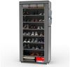 INTIRILIFE Faltschrank 170 x 58 x 28 cm in ASCH GRAU - mit Reißverschluss Stoffschrank Kleiderschrank Schuhregal mit 9 Ablagefächern - Camping Steckschrank Textil Garderobe Bild 5