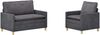 vidaXL Sofa Set 2 pcs Dunkelgrau Polyester 3417049 Bild 2