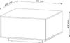 AX LIVING Couchtisch braun Fabriani quadratisch in Eiche Riviera 80 cm Bild 2