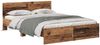 vidaXL Bettgestell mit Kopfteil Altholz 140 x 190 cm Holzwerkstoff 3403571 Bild 3