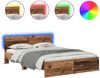 vidaXL Bettgestell mit Kopfteil Altholz 140 x 190 cm Holzwerkstoff 3403571 Bild 2