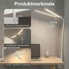 Lapalife Schreibtischlampe Tischlampe Klemmbar, Doppelkopf, 3 Farbtemperatur 10 Helligkeit, LED fest integriert, Augenschutz Tageslichtlampe, Schwanenhals für Homeoffice, Büro Bild 4