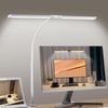 Lapalife Schreibtischlampe Tischlampe Klemmbar, Doppelkopf, 3 Farbtemperatur 10 Helligkeit, LED fest integriert, Augenschutz Tageslichtlampe, Schwanenhals für Homeoffice, Büro Bild 2