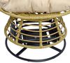 Polyrattan Loungesessel Schwingsessel Rattan Sessel Relaxsessel Stuhl Beige Bild 5