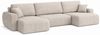 Kaiser Möbel Ecksofa mit Schlaffunktion und Bettkasten Ariel UXL aus Cordstoff Poso, U-Form,pflegeleichter Cordstoff,hoher Sitzkomfort Bild 3