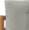 vidaXL Outdoor-Sofagarnitur 3 pcs Natürlich und Hellgrau Polyester 3382954 Bild 5
