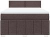 vidaXL Boxspringbett mit Matratze Dunkelbraun 140x190 cm Stoff 3287059 Bild 4