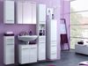 Seitenschrank >Parma< in Weiß/Hochglanz aus MDF - 25x181x20cm (BxHxT) Bild 2