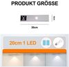 Lapalife LED Unterbauleuchte Dimmbar Schrankbeleuchtung mit Bewegungsmelder, 3 Farbtemperaturen, Magnetisch, Wiederaufladbar für Küche Schlafzimmer Kleiderschrank Bild 2
