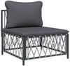 vidaXL 5-tlg. Garten-Lounge-Set mit Kissen Anthrazit Stahl 3186839 Bild 5
