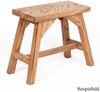 Bank / Hocker APO Geflammt 50cm Sitzbank Holzbank Albasia Holz Dekoration Shabby Bild 3