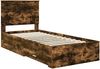 vidaXL Bettrahmen Geräucherte Eiche 90 x 190 cm Holzwerkstoff 3411363 Bild 4