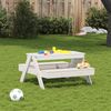 vidaXL Picknicktisch für Kinder Weiß 88x97x52 cm Massivholz Kiefer 832597 Bild 3